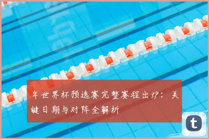 年世界杯预选赛完整赛程出炉：关键日期与对阵全解析