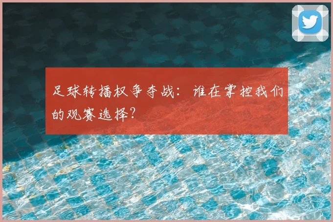 足球转播权争夺战：谁在掌控我们的观赛选择？